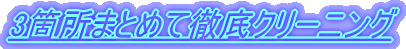 3�ӏ��܂Ƃ߂ēO��N���[�j���O